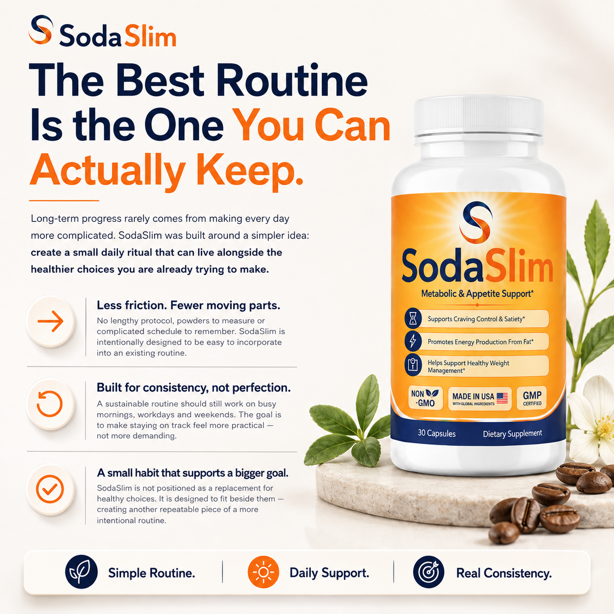 SodaSlim dietary supplement three bottle package